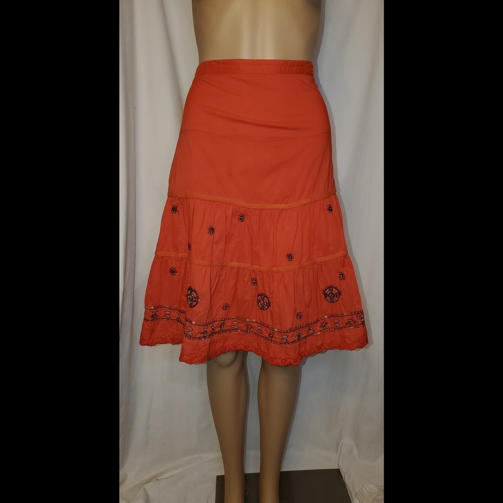 UNIFORM JOHN PAUL RICHARD BoHo Skirt Embroidery Sequins Medium